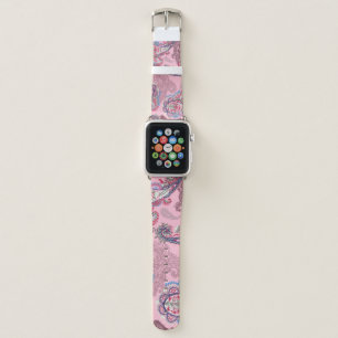 Pastel paisley, traditional ethnic seamless patter apple watch band