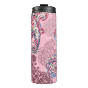 Pastel paisley, traditional ethnic seamless patter thermal tumbler