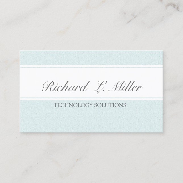 Pastel Pale Blue Simple Minimal  Events Planner Business Card (Front)