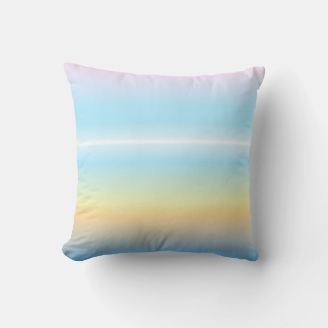 Pastel palette twilight tones ombre throw pillow (Front)