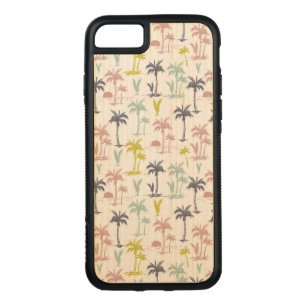 Pastel Palm Tree by the Beach Pattern Carved iPhone 8/7 Case