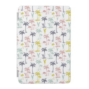 Pastel Palm Tree by the Beach Pattern iPad Mini Cover