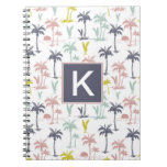 Pastel Palm Tree By The Beach Pattern Notebook at Zazzle