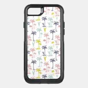 Pastel Palm Tree by the Beach Pattern OtterBox Commuter iPhone SE/8/7 Case