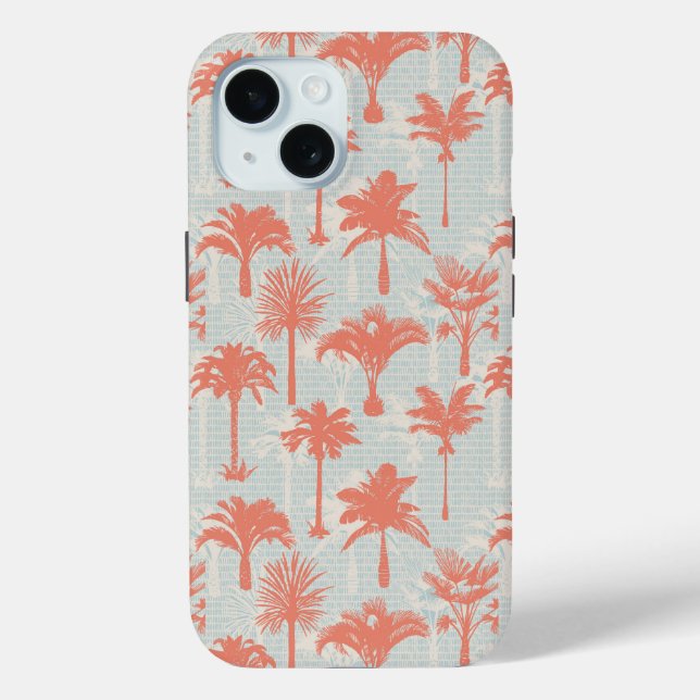 Pastel Palm Tree Pattern Case-Mate iPhone Case (Back)