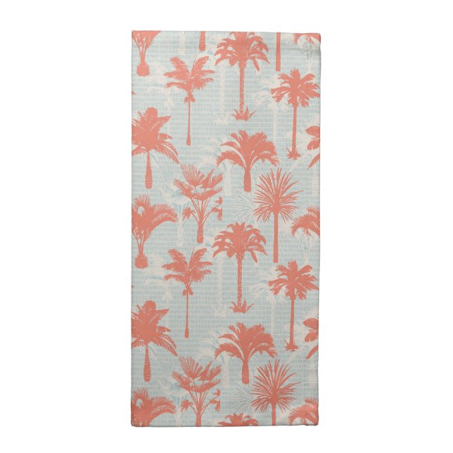 Pastel Palm Tree Pattern Cloth Napkin (Half Fold)