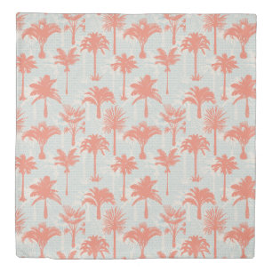 Pastel Palm Tree Pattern Duvet Cover