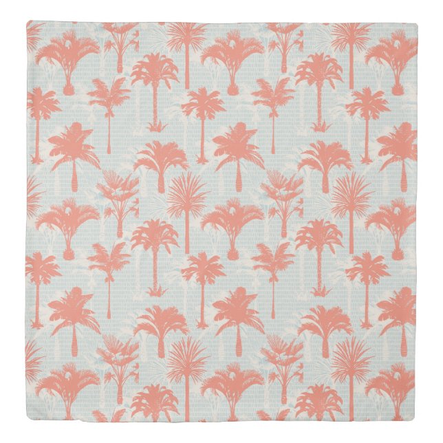 Pastel Palm Tree Pattern Duvet Cover (Front)