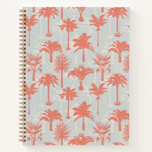 Pastel Palm Tree Pattern Notebook