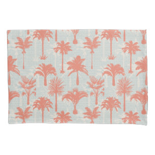 Pastel Palm Tree Pattern Pillow Case
