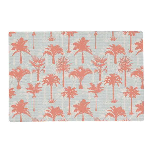 Pastel Palm Tree Pattern Placemat (Front)