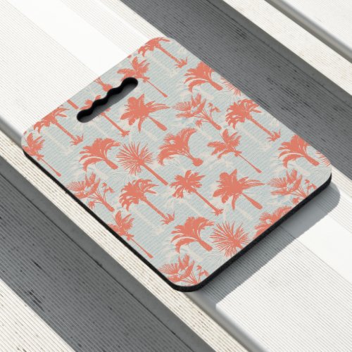 Pastel Palm Tree Pattern Seat Cushion