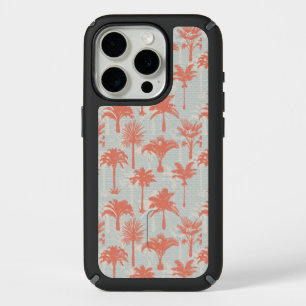 Pastel Palm Tree Pattern iPhone 15 Pro Case