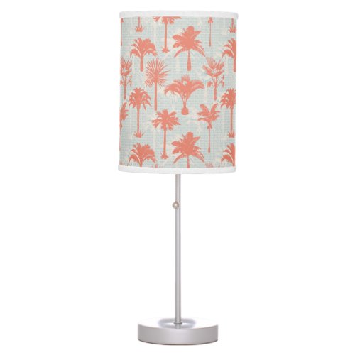 Pastel Palm Tree Pattern Table Lamp