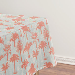 Pastel Palm Tree Pattern Tablecloth