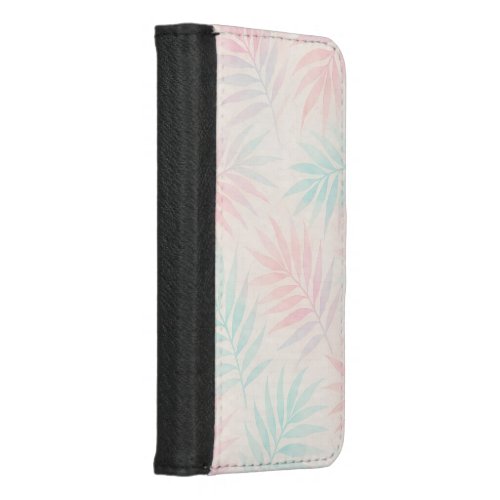 Pastel Palms – Tropical Watercolor  iPhone 8/7 Wallet Case