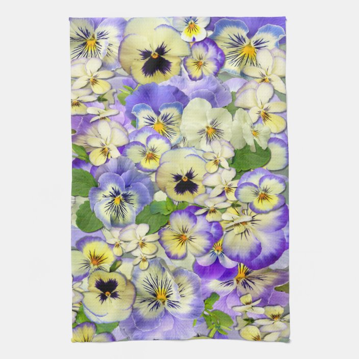 Pastel Pansies Kitchen Towel