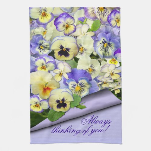 Pastel Pansies  Kitchen Towel  2