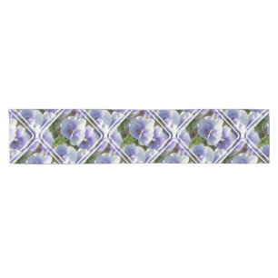 Pastel Pansies Short Table Runner