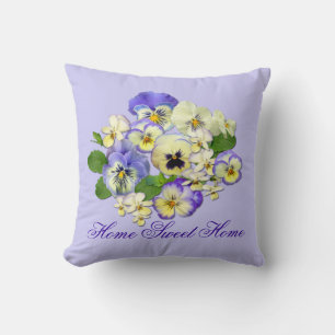 Pastel Pansies Throw Pillow