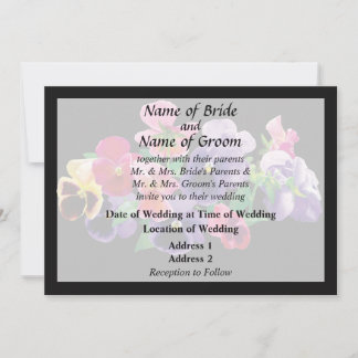 Pastel Pansies Wedding Products Invitation