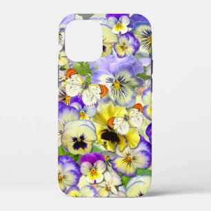 Pastel Pansies with butterflies iPhone 12 Mini Case