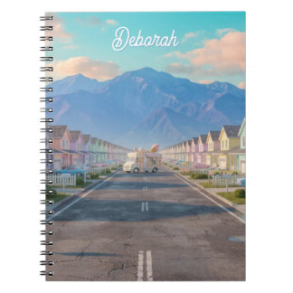 Pastel Paradise, Infinite Road  | Eerie Suburbia Notebook