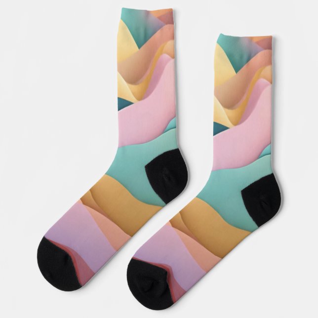 Pastel Paradise Stripes Sock Collection for Women (Left)