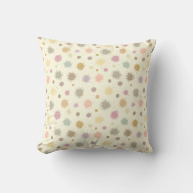 Pastel Party Pollen - seamless pattern.   Throw Pillow (Front)
