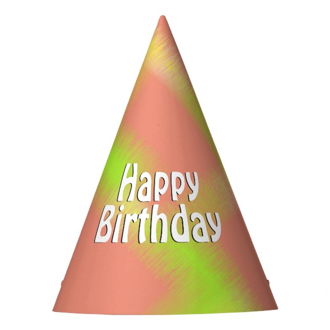 Pastel Patches Initial Party Hat (Front)