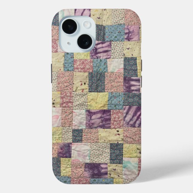 Pastel Patchwork Quilt phone case (Back)