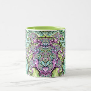 ~PASTEL PATH ~ Fractal Pattern ~ Original Two-Tone Coffee Mug