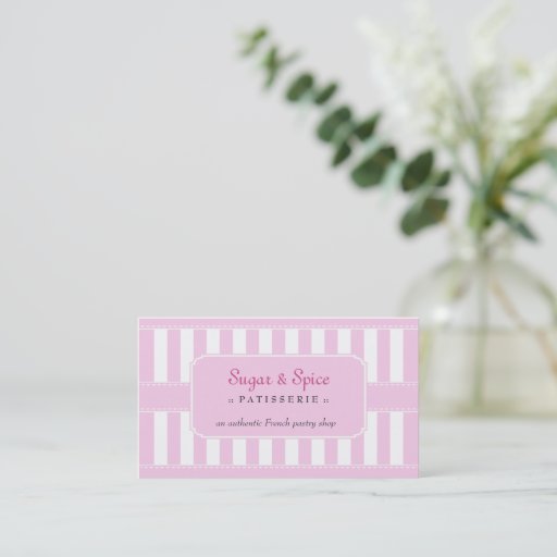 Customizable Pastel Patisserie Business Card