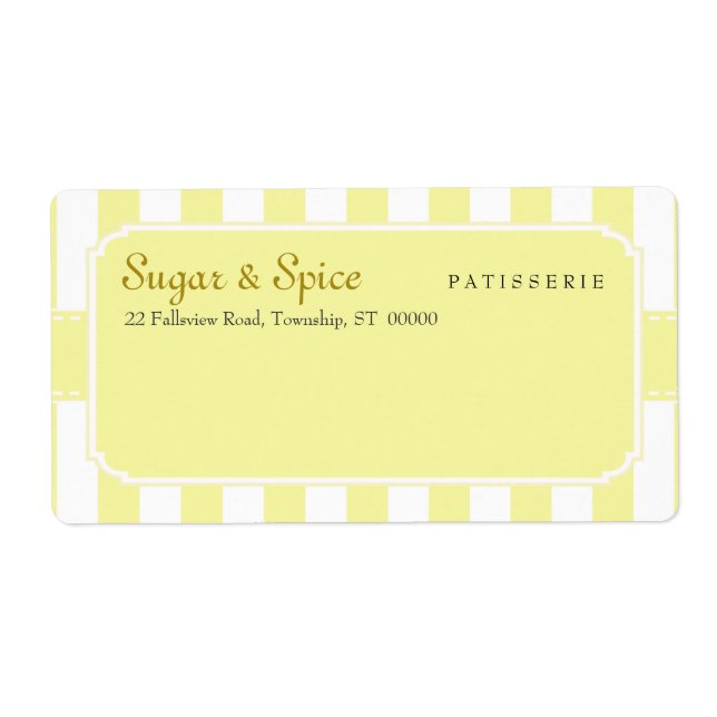 Pastel Patisserie Shipping Label (Front)