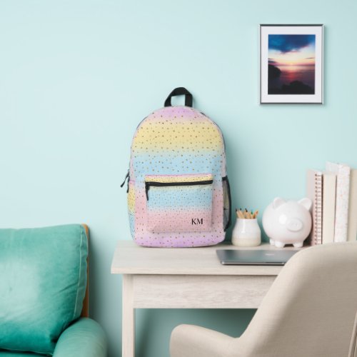 Pastel Pattern  Printed Backpack