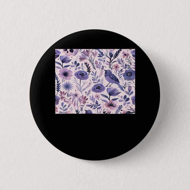 Pastel Pattern - Whimsigoth Cottagecore Button (Front)
