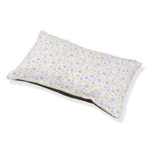 Pastel Paw Print Pattern – Whimsical Pet-Inspired  Pet Bed
