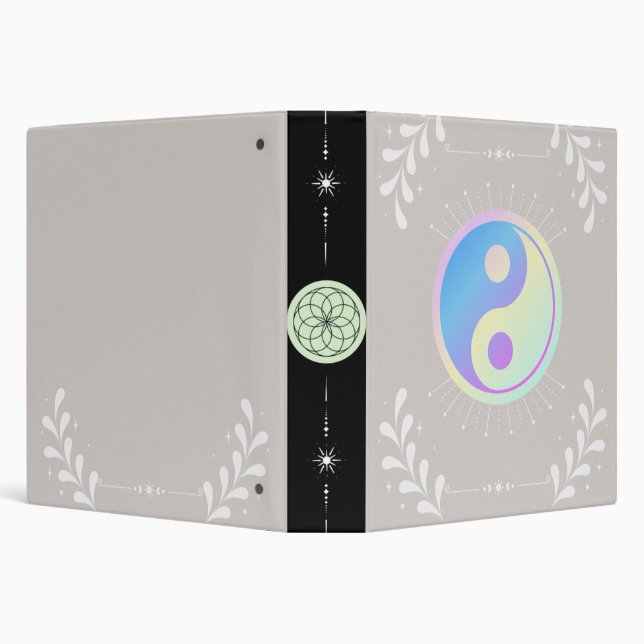 Pastel Peace Binder- Yin Yang 3 Ring Binder (Background)