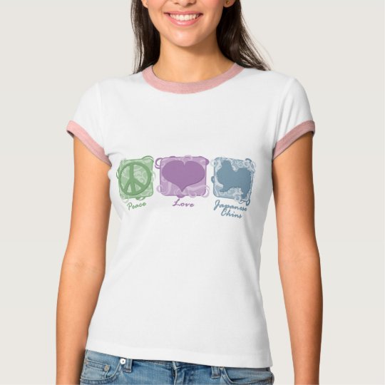 Pastel Peace, Love, and Japanese Chins T-Shirt
