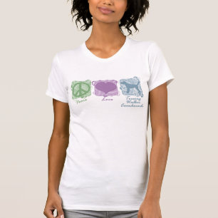 Pastel Peace, Love, and Treeing Walker Coonhounds T-Shirt