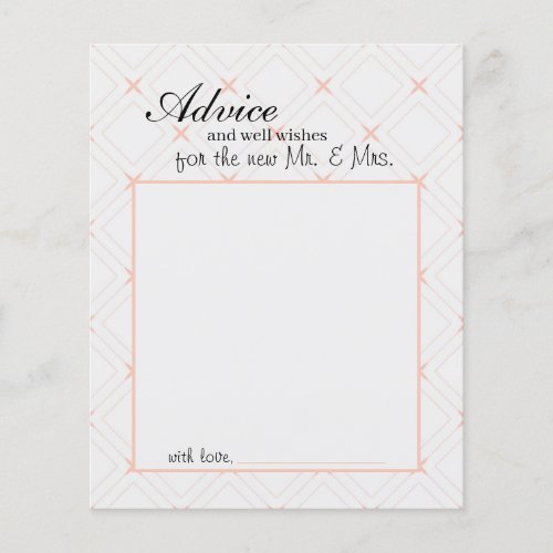 Pastel Peach and Cream Geometric Advice Card