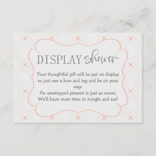 Pastel Peach and Cream Geometric Display Shower Enclosure Card