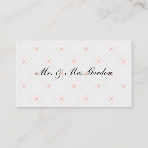 Pastel Peach and Cream Geometric Place Card