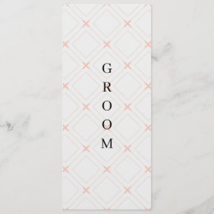 Pastel Peach and Cream Geometric Reserved Chair Menu