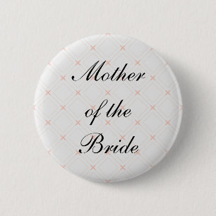Pastel Peach and Cream Mother of the Bride Button