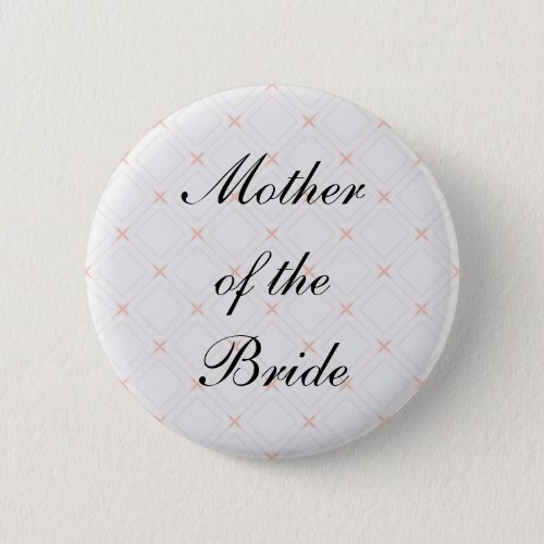 Pastel Peach and Cream Mother of the Bride Button