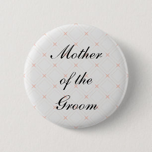 Pastel Peach and Cream Mother of the Groom Button