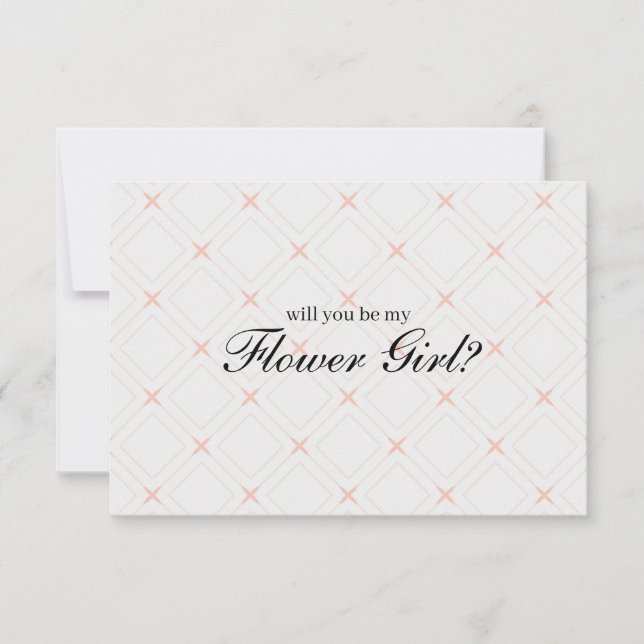 Pastel Peach and Cream Will You Be My Flower Girl (Front)
