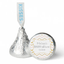 Pastel Peach and Gold Zig Zag Baby Shower Hershey®'s Kisses®