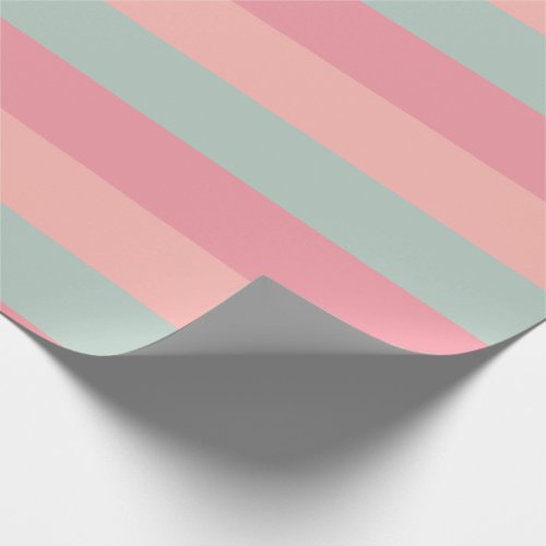 Pastel Peach And Teal Color Tones Cute Template Wrapping Paper